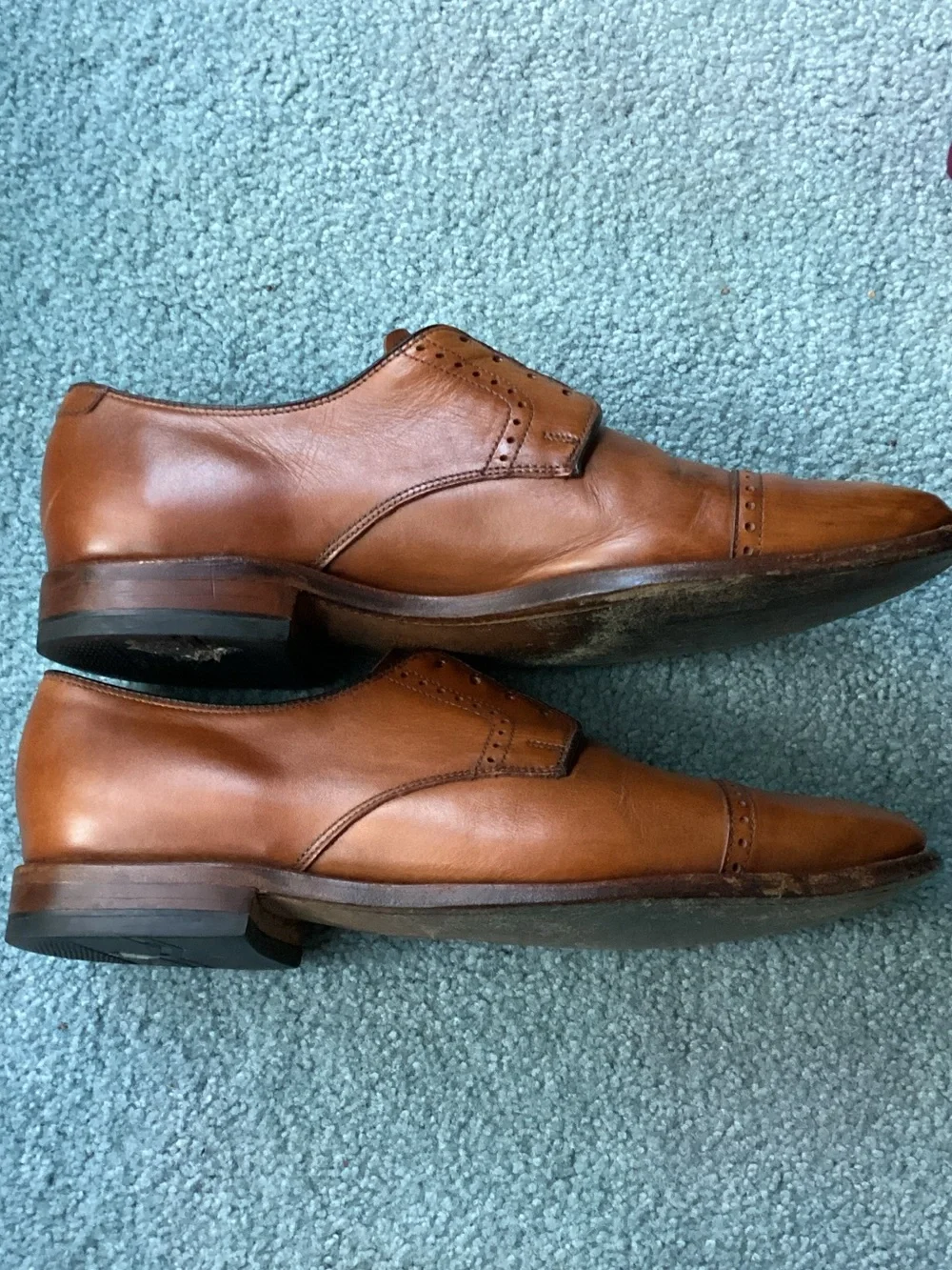 Allen Edmonds Tan Leather Cap-Toe Derbys